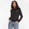 Puma Ess+ Embroidery - Kadın Siyah Kapüşonlu Spor Sweatshirt