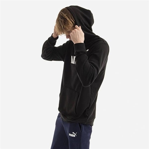 Puma Essential Big Logo Hoodie Erkek Siyah Günlük Stil Sweatshirt