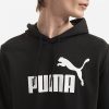 Puma Essential Big Logo Hoodie Erkek Siyah Günlük Stil Sweatshirt
