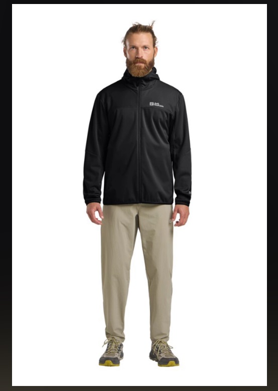 Jack Wolfskin Erkek Kapüşonlu Yağmurluk Rüzgarlık