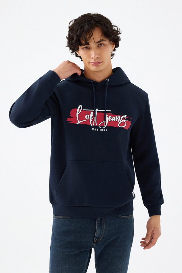 Loft Erkek Regular Fit Kaşonlu Sweatshirt