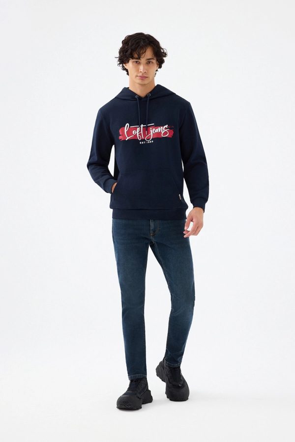 Loft Erkek Regular Fit Kaşonlu Sweatshirt
