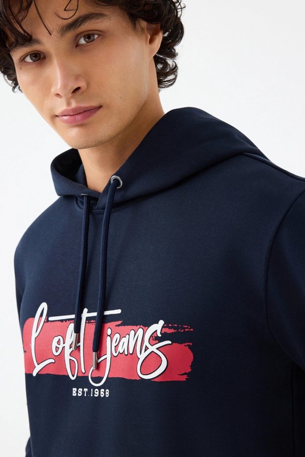 Loft Erkek Regular Fit Kaşonlu Sweatshirt
