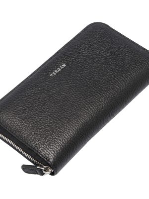Tergan Hakiki Deri Fermuarlı Askılı Cüzdan