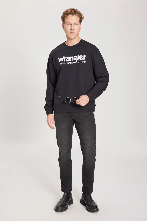 Wrangler Erkek Regular Fit Bisiklet Yaka Sweat